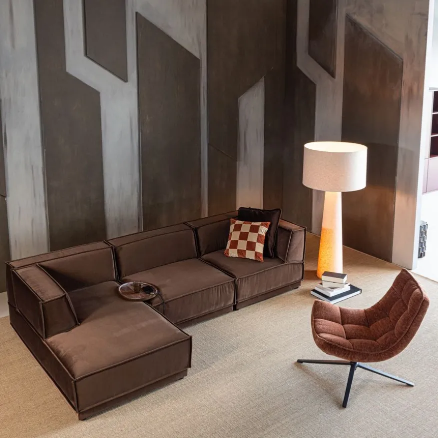 WOOOD Draaifauteuil Maudi Roestbruin