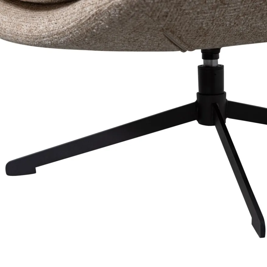 WOOOD Draaifauteuil Milaro Beige