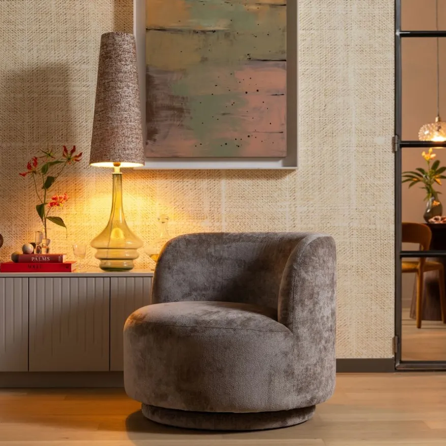 WOOOD Draaifauteuil Popular Taupe