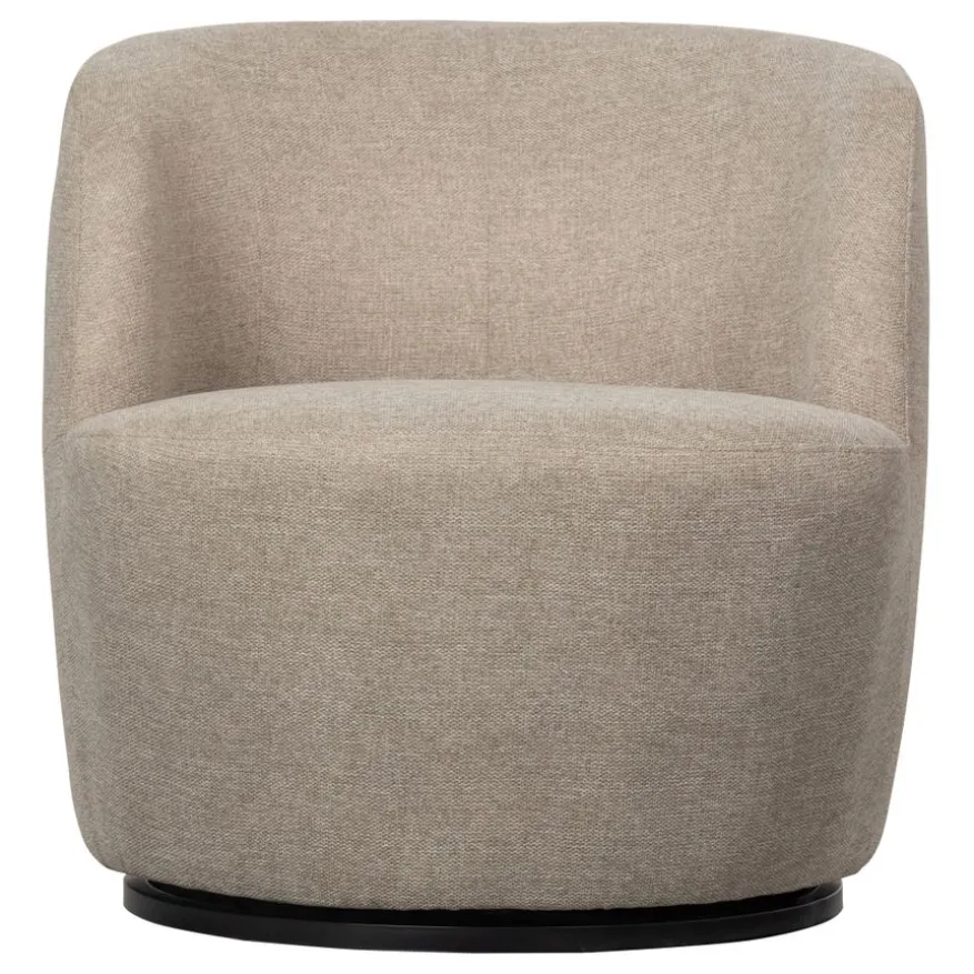 WOOOD Draaifauteuil Serra Zand