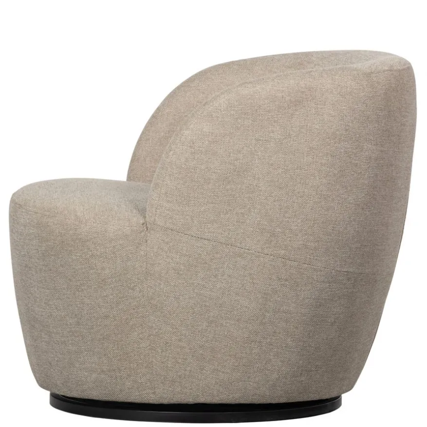 WOOOD Draaifauteuil Serra Zand