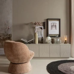 WOOOD Draaifauteuil Shuffle Lichtbruin