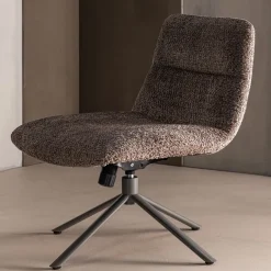 WOOOD Draaifauteuil Soren Bruin