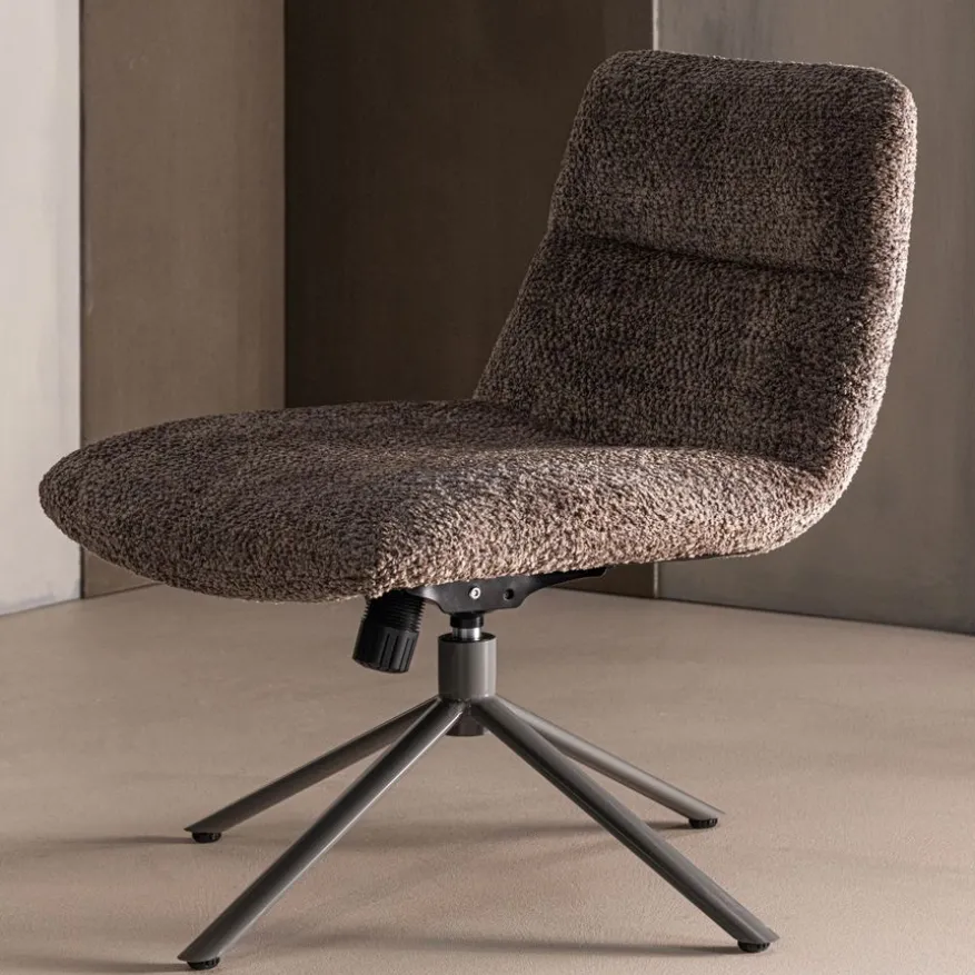 WOOOD Draaifauteuil Soren Bruin