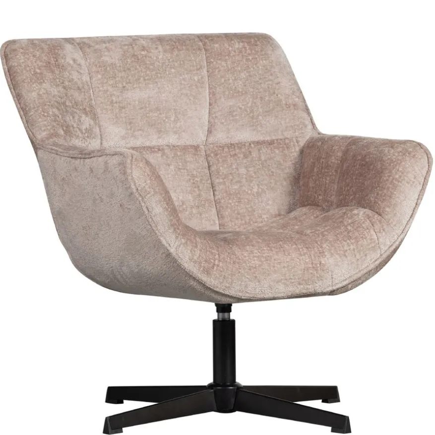 WOOOD Draaifauteuil Wibo Taupe