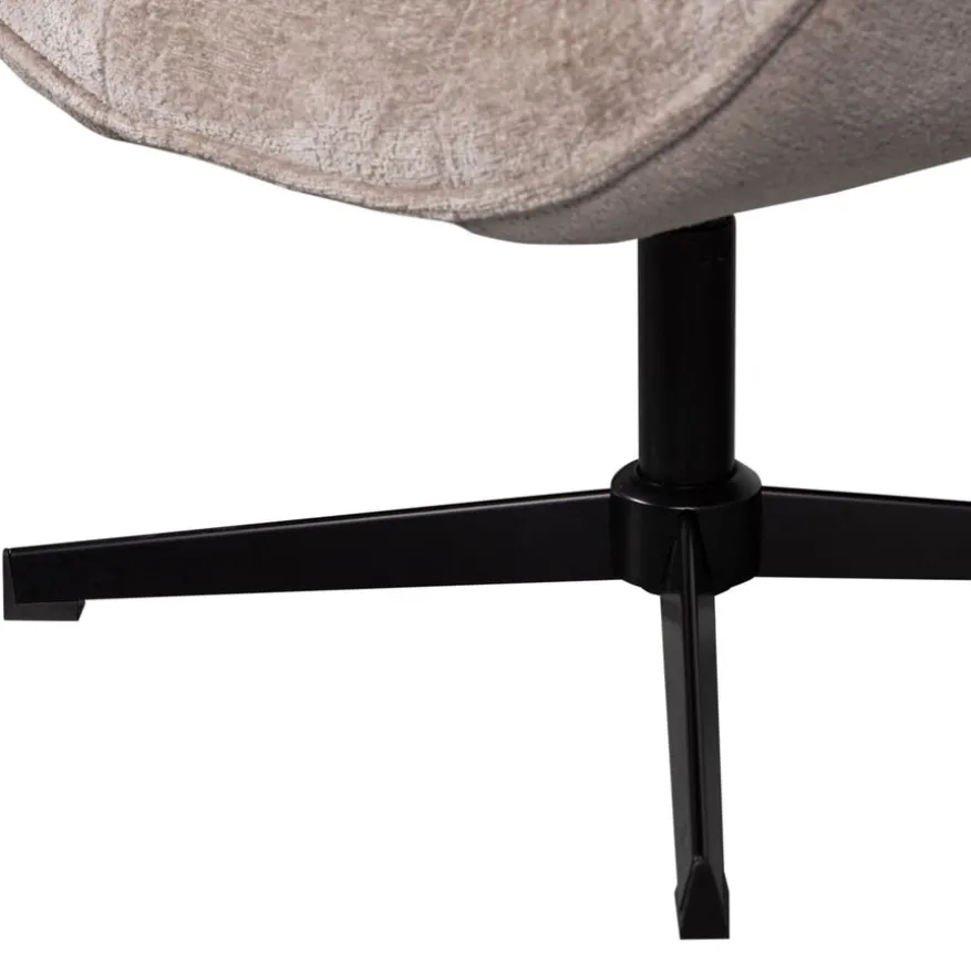 WOOOD Draaifauteuil Wibo Taupe