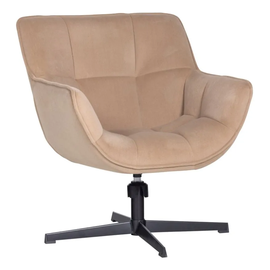 WOOOD Draaifauteuil Wibo Zand
