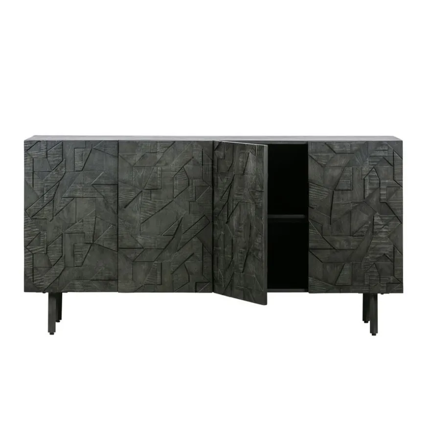 WOOOD Dressoir Counter Zwart - 160x83x40 cm