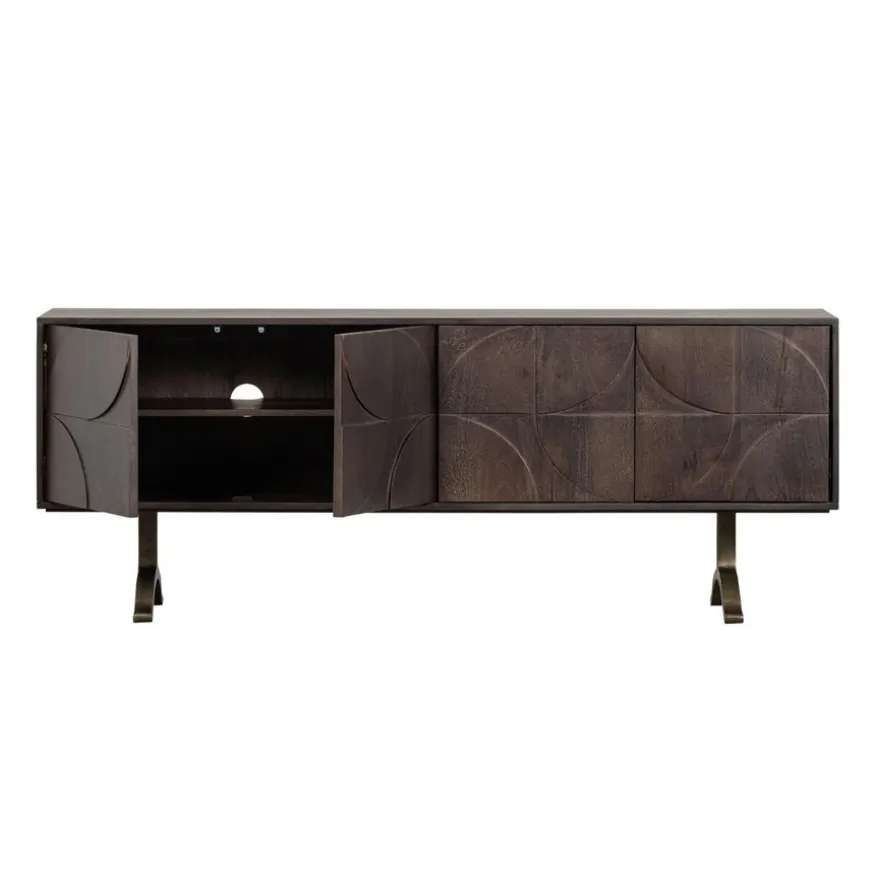 WOOOD Dressoir Draw Bruin - 180x70x40 cm