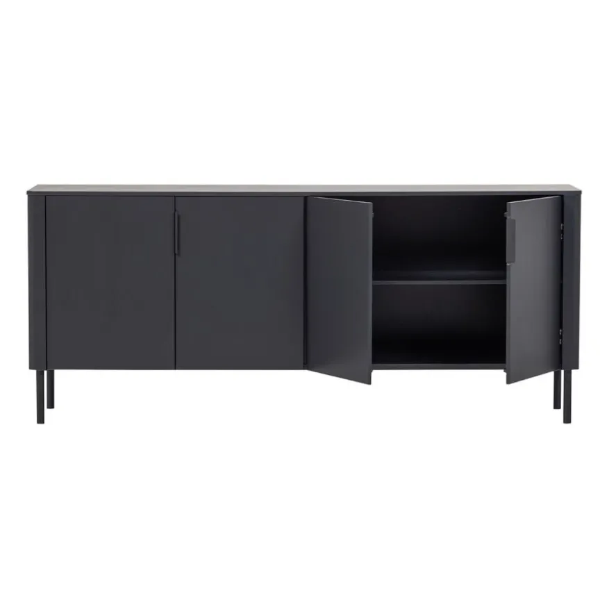 WOOOD Dressoir Gunnar Zwart - 201x85x44 cm