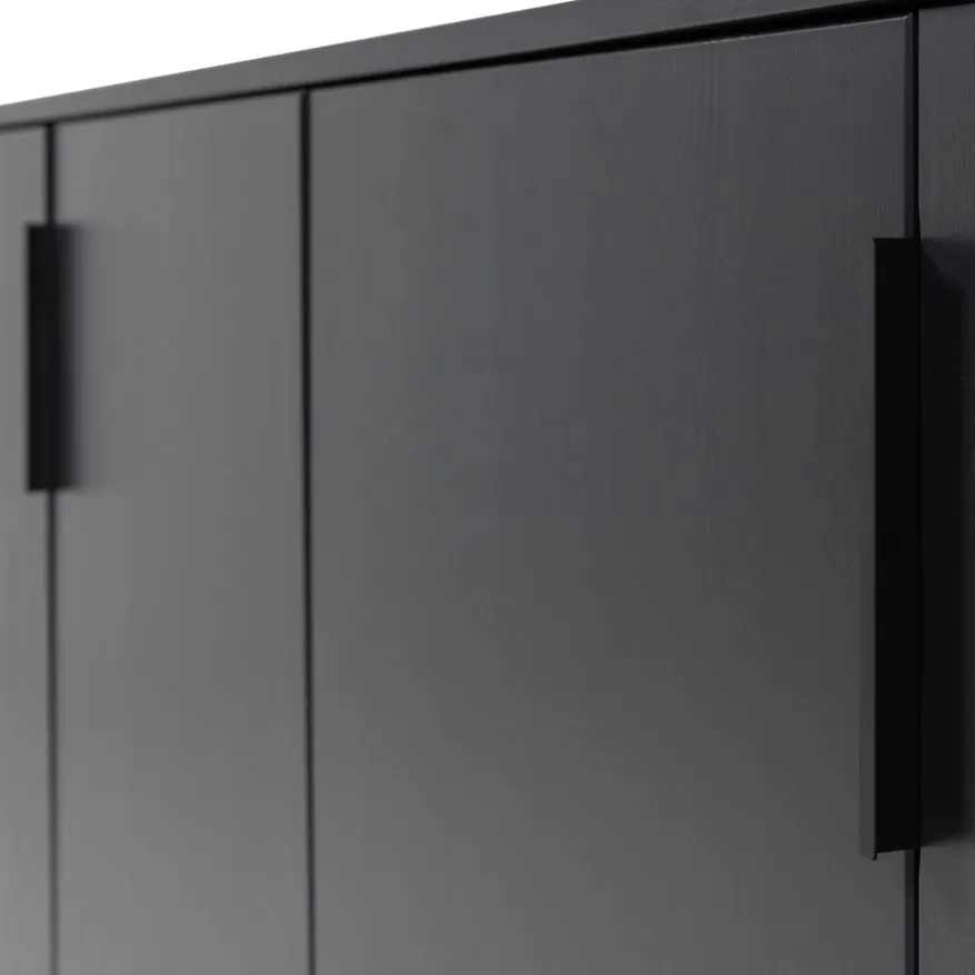 WOOOD Dressoir Gunnar Zwart - 201x85x44 cm