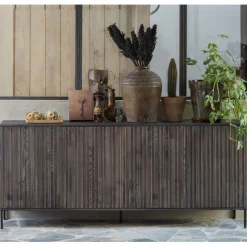 WOOOD Dressoir New Gravure Bruin - 200x85x46 cm