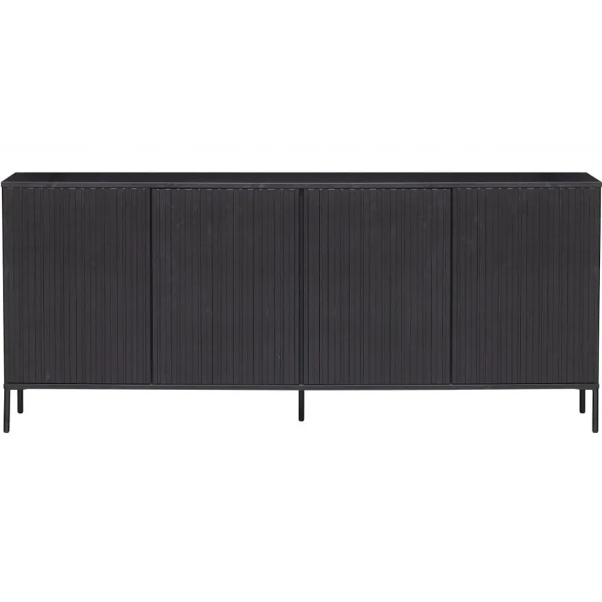 WOOOD Dressoir New Gravure Zwart - 200x85x46 cm