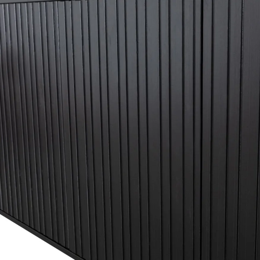 WOOOD Dressoir New Gravure Zwart - 200x85x46 cm