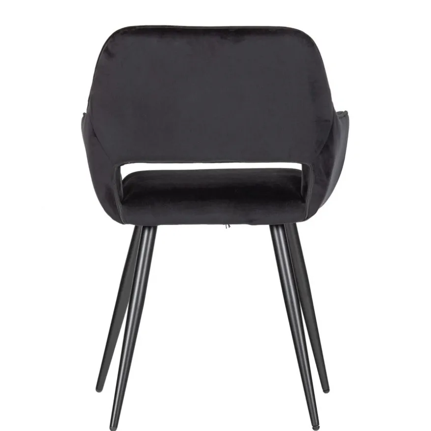 WOOOD Eetkamerstoel Jelle Zwart - set 2 stuks