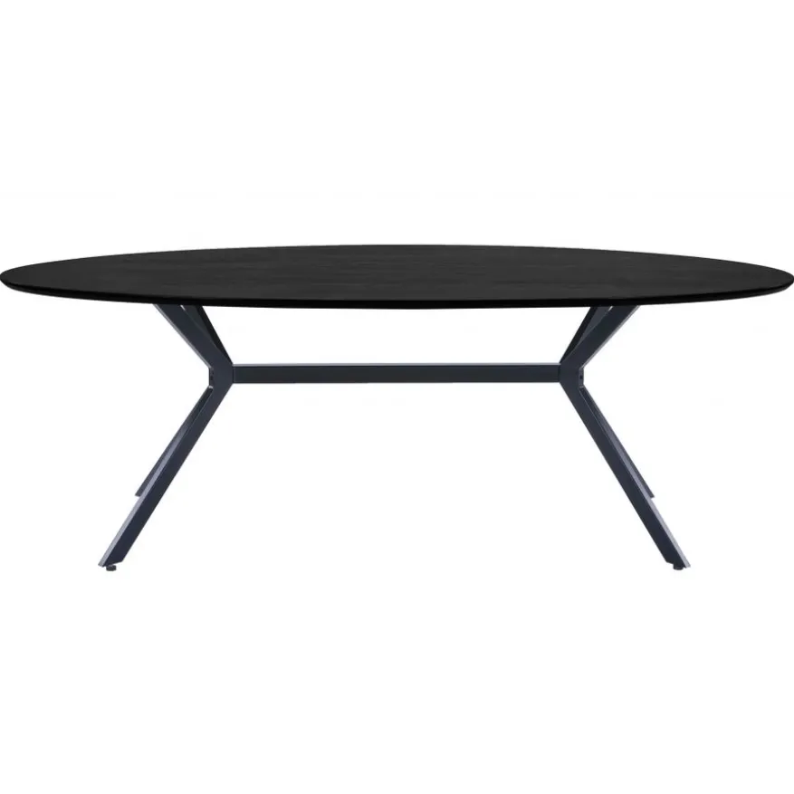 WOOOD Eettafel Bruno Zwart - 220x100 cm