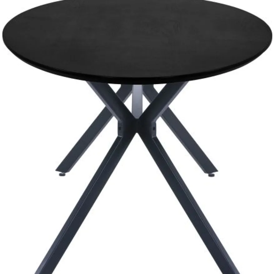 WOOOD Eettafel Bruno Zwart - 220x100 cm