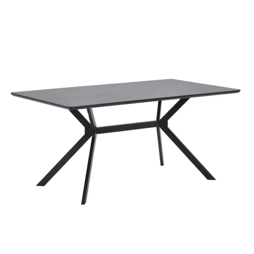WOOOD Eettafel Bruno Zwart - 160x90 cm