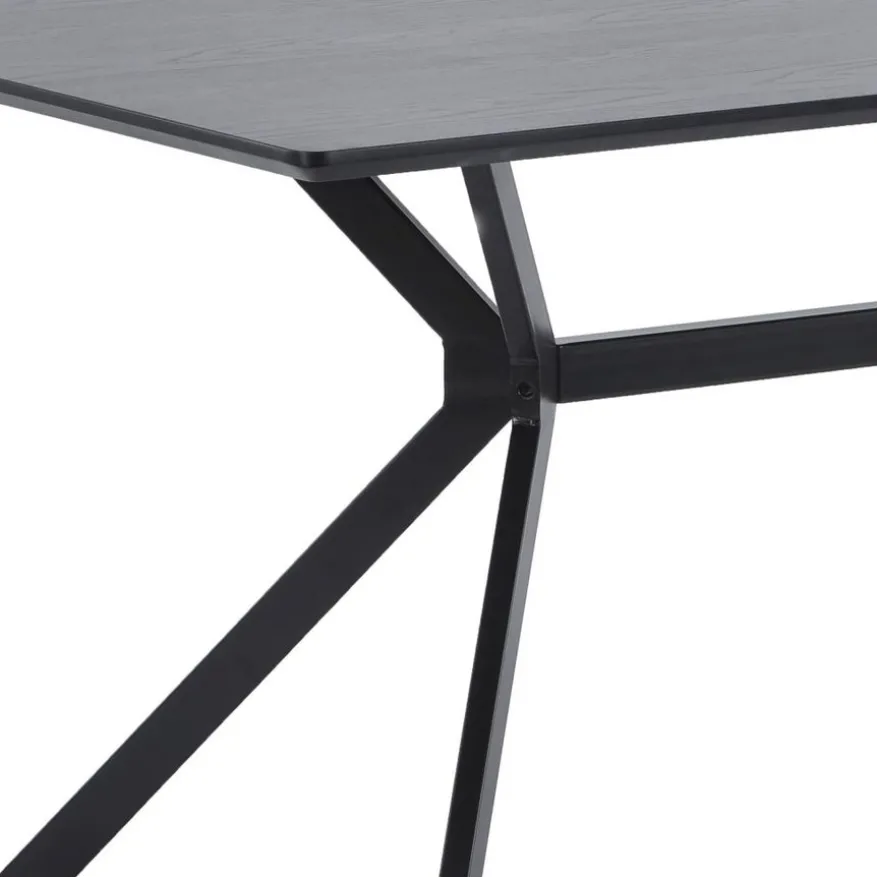 WOOOD Eettafel Bruno Zwart - 160x90 cm