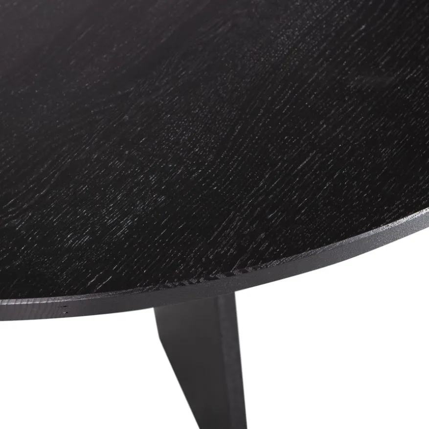 WOOOD Eettafel Fries Zwart - Ø 90 cm