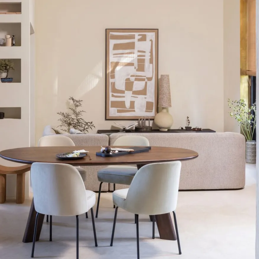 WOOOD Eettafel Roundly Bruin - 200x100 cm