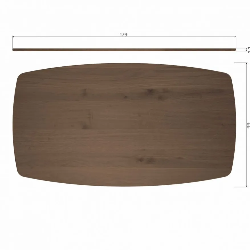 WOOOD Eettafel Tablo Bruin - 180x100 cm