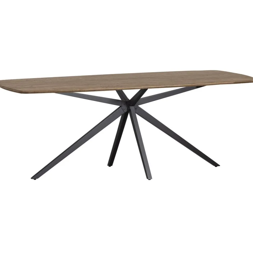 WOOOD Eettafel Tablo Bruin / Zwart - 220x100 cm