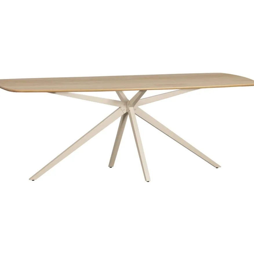 WOOOD Eettafel Tablo Eiken / Beige - 220x100 cm