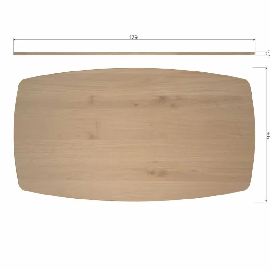 WOOOD Eettafel Tablo Naturel - 180x100 cm