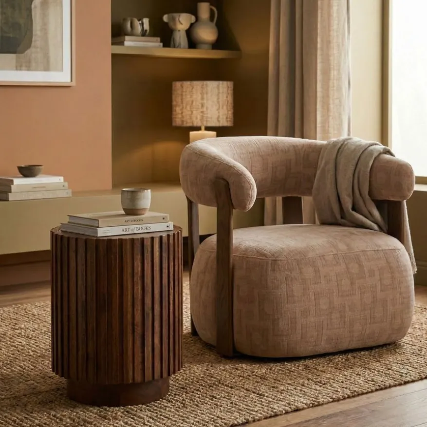 WOOOD Fauteuil Foon Zand