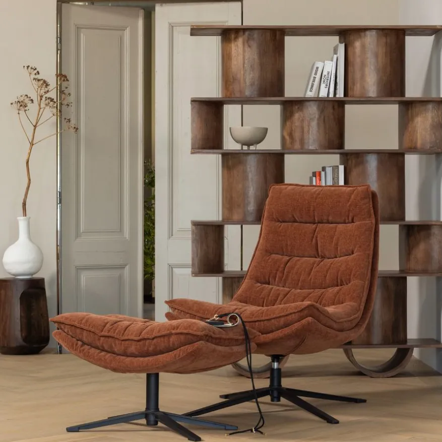 WOOOD Fauteuil Kube Bruin