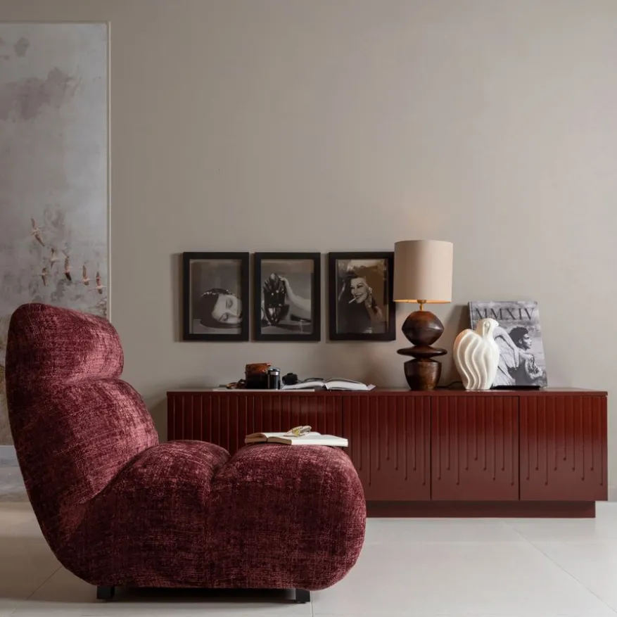 WOOOD Fauteuil Observe Aubergine