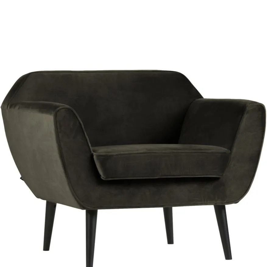 WOOOD Fauteuil Rocco Donkergroen