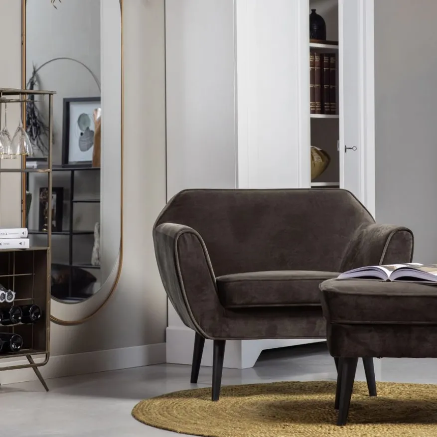 WOOOD Fauteuil Rocco Donkergroen