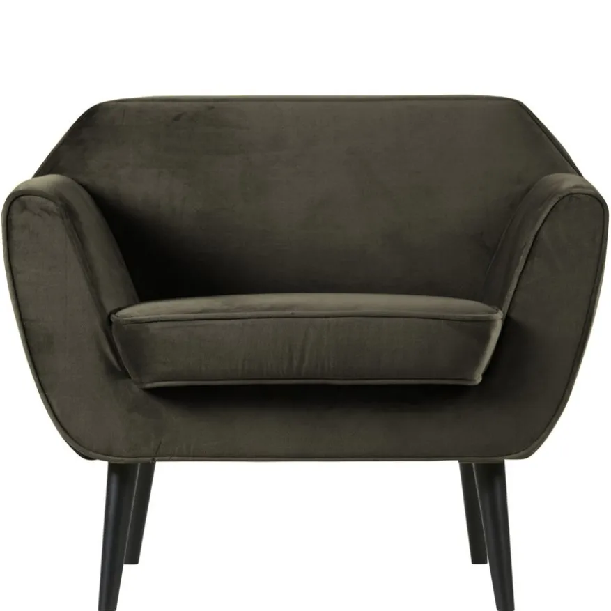 WOOOD Fauteuil Rocco Donkergroen