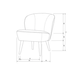 WOOOD Fauteuil Sara Khaki