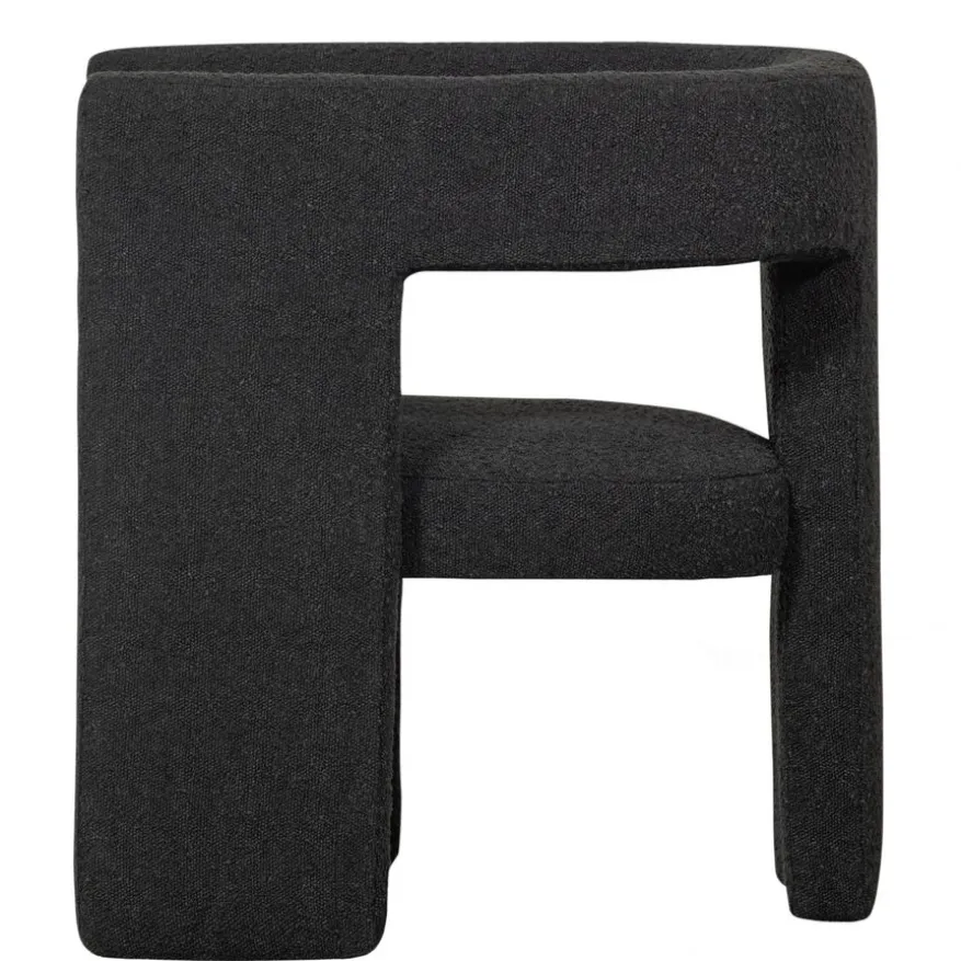 WOOOD Fauteuil Tiwa Donkergrijs