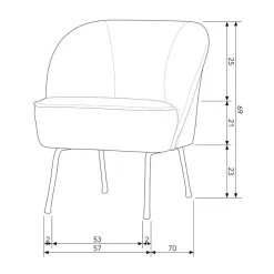 WOOOD Fauteuil Vogue Multi
