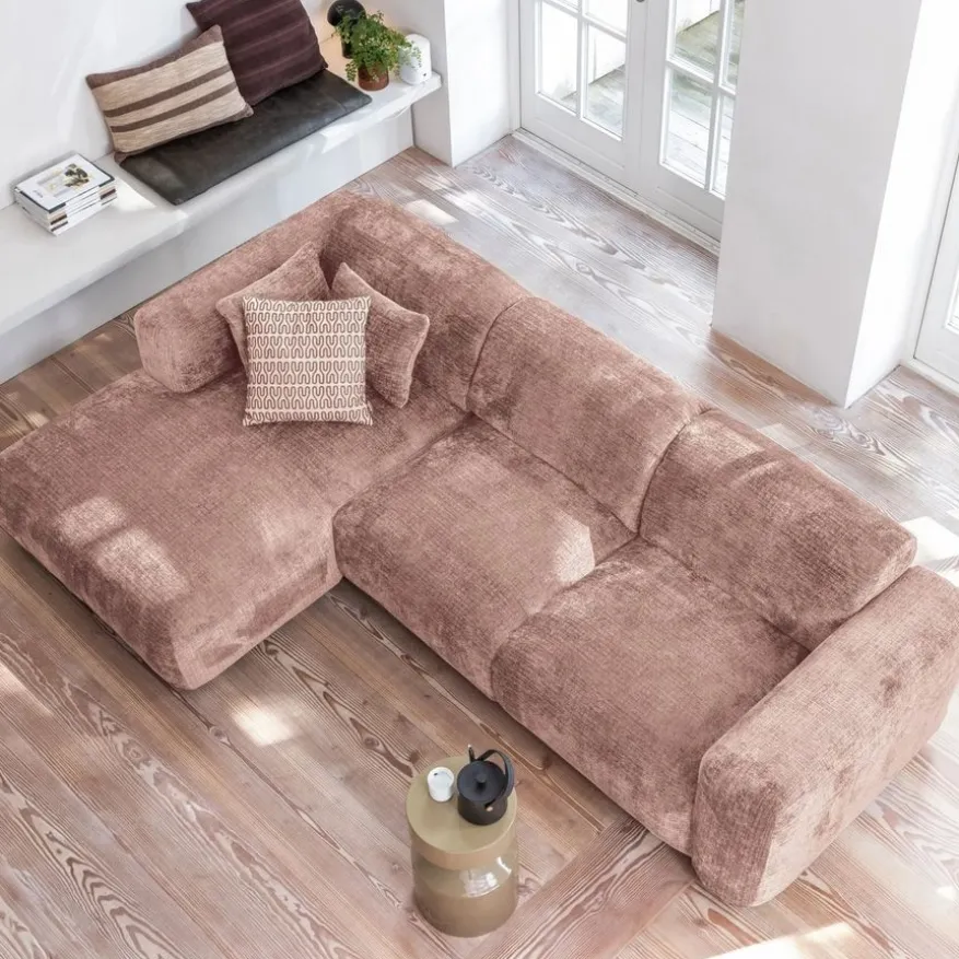 WOOOD Hoekbank Cloud Links Roze