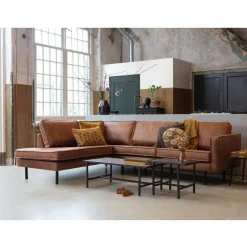 WOOOD Hoekbank Rodeo Links Cognac