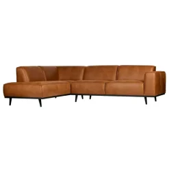 WOOOD Hoekbank Statement Links Cognac