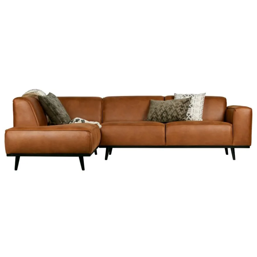 WOOOD Hoekbank Statement Links Cognac