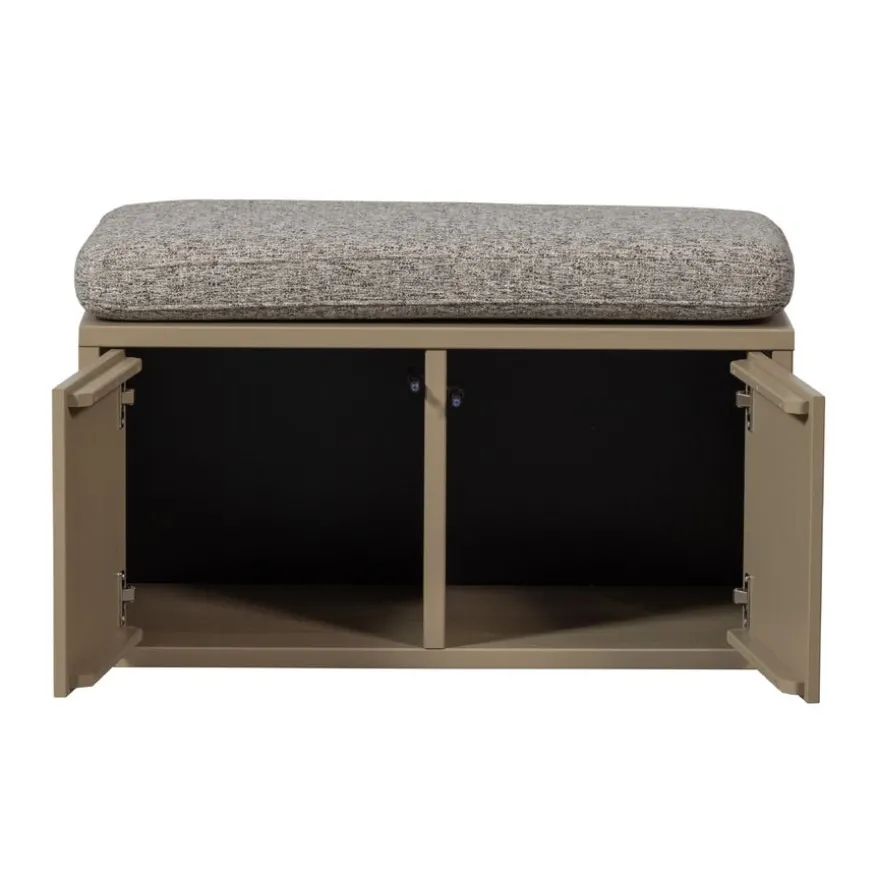 WOOOD Kistbank Turner Mud - 80x47x44 cm