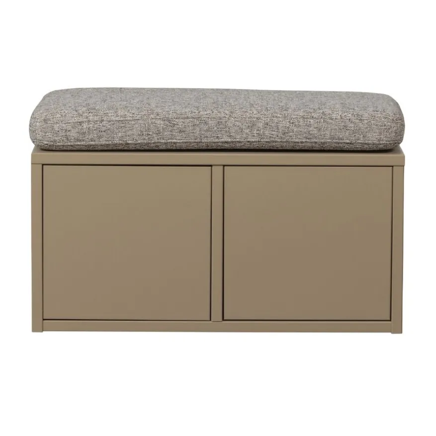WOOOD Kistbank Turner Mud - 80x47x44 cm