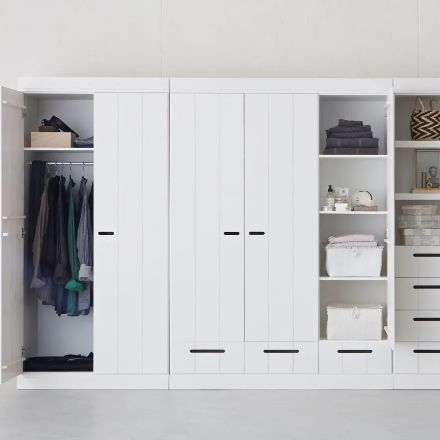WOOOD Kledingkast Connect Wit - 94x195x53 cm