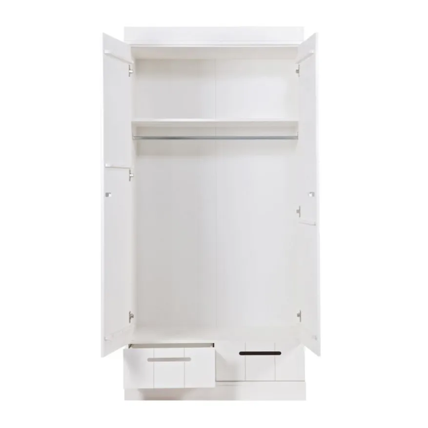 WOOOD Kledingkast Connect Wit - 94x195x53 cm