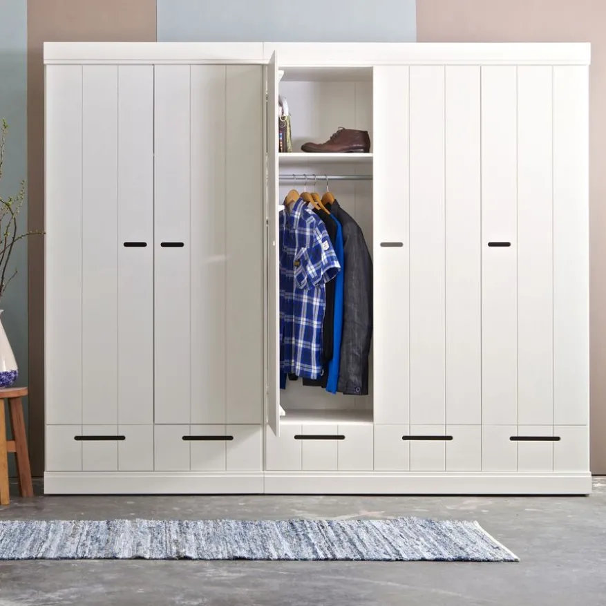 WOOOD Kledingkast Connect Wit - 94x195x53 cm