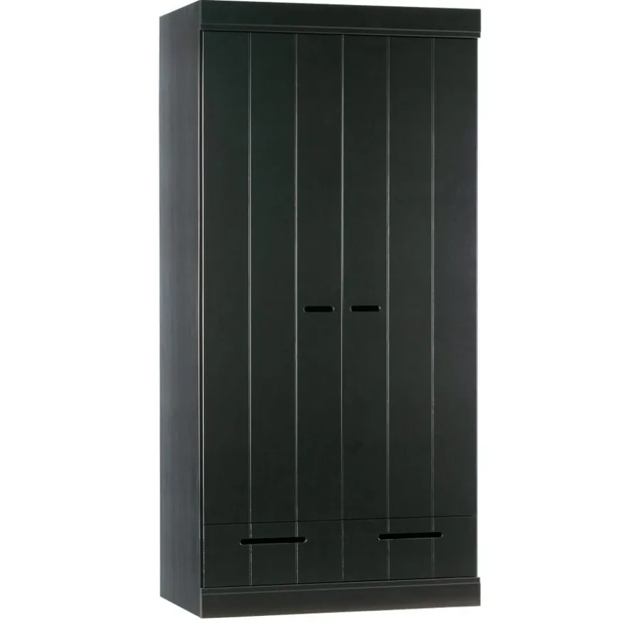 WOOOD Kledingkast Connect Zwart - 94x195x53 cm