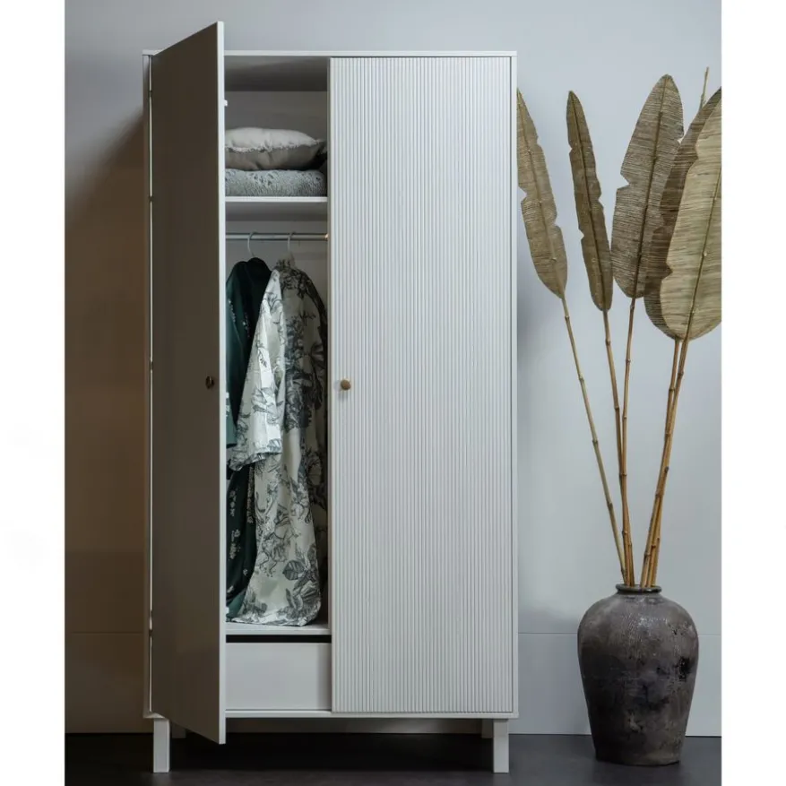 WOOOD Kledingkast Madu Grijs - 100x195x53 cm