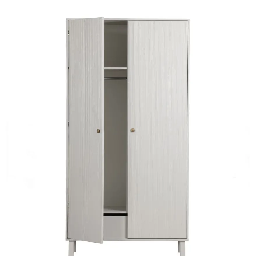 WOOOD Kledingkast Madu Grijs - 100x195x53 cm